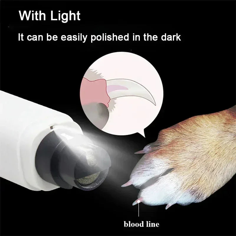 Cortador Elétrico de Unhas para Pets com Luz LED