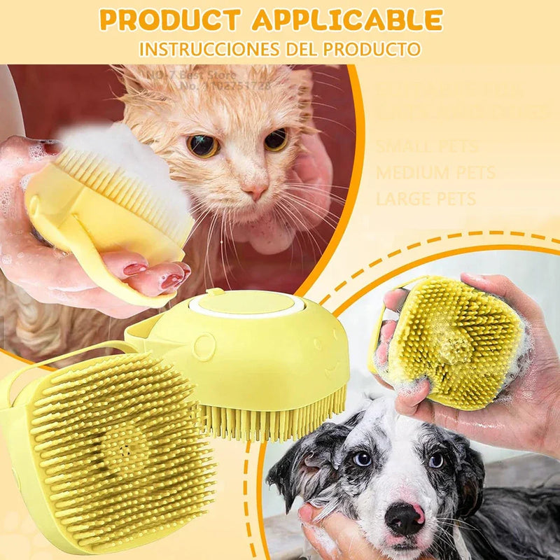 Escova de Banho 2 em 1 para Pets