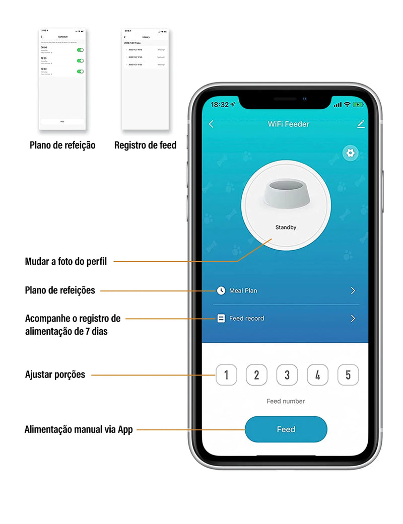 Alimentador automático inteligente para animais de estimação