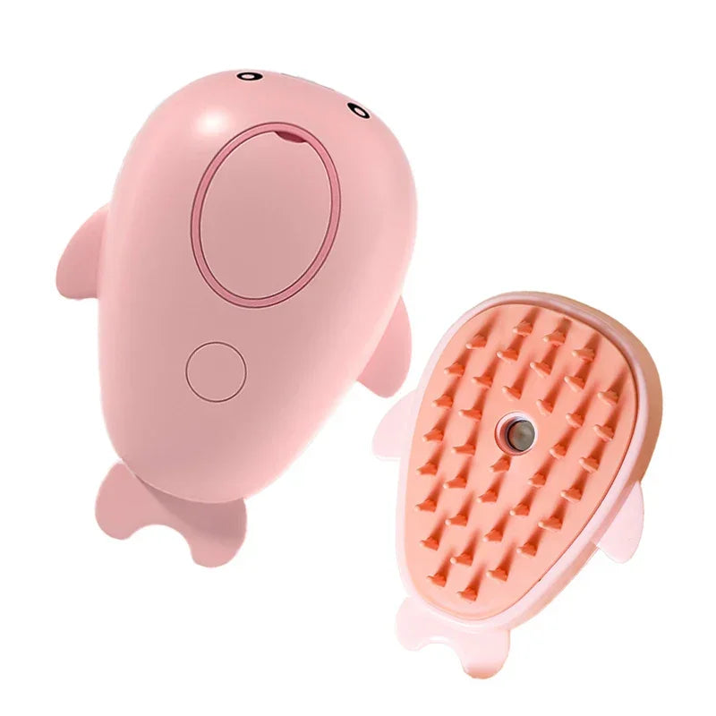 Escova 3 em 1 para Pets com Vapor e Massagem
