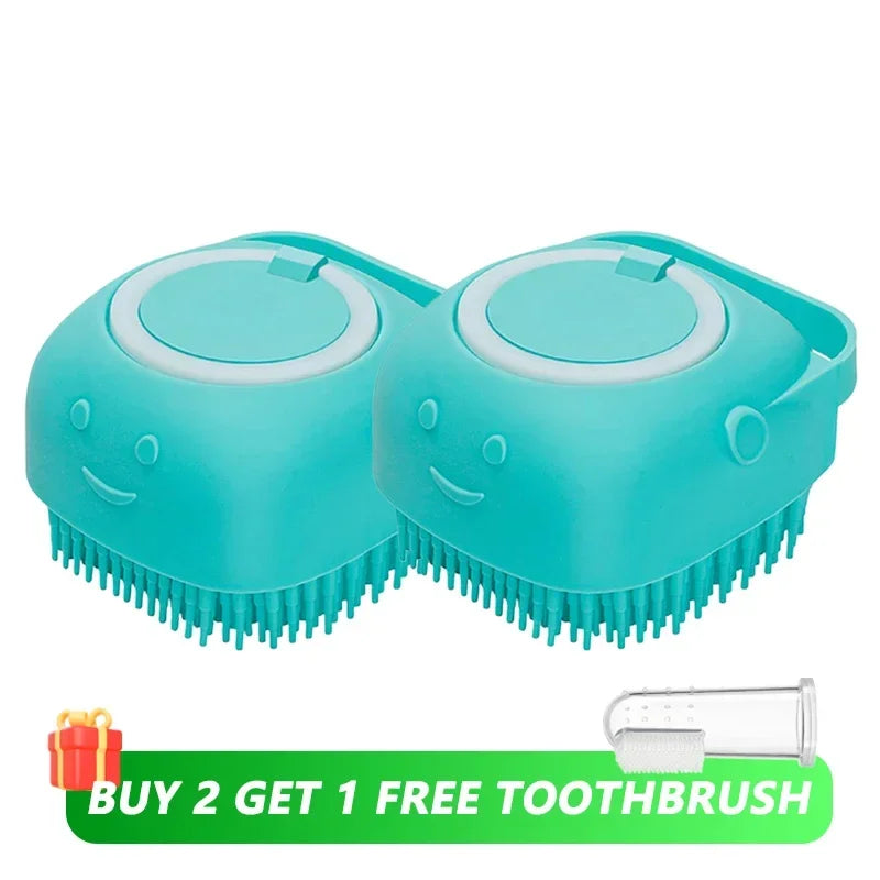 Escova de Banho 2 em 1 para Pets