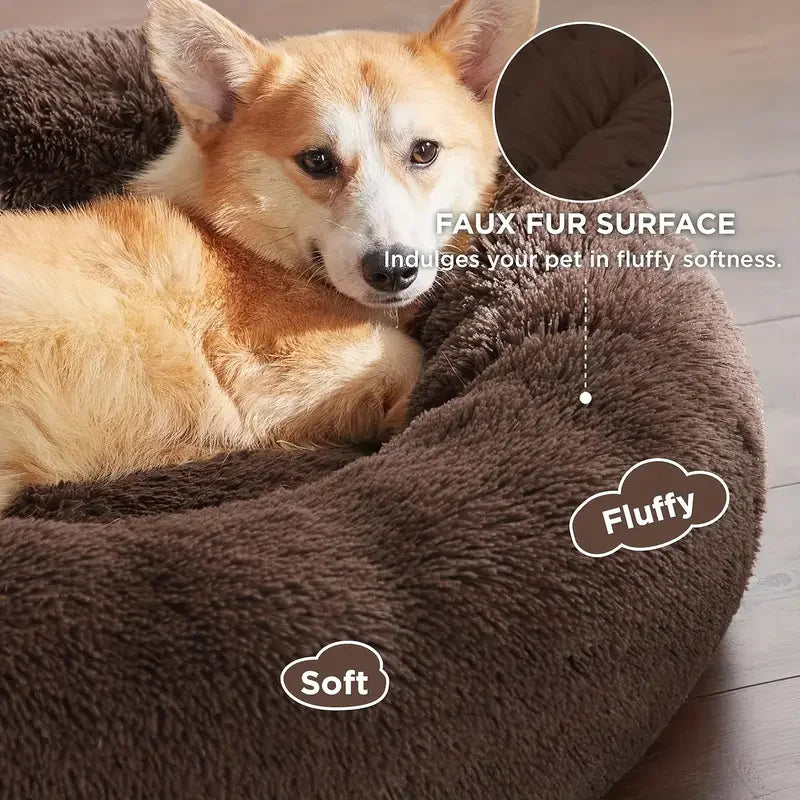 Cama Donut Antiestresse para Cães e Gatos