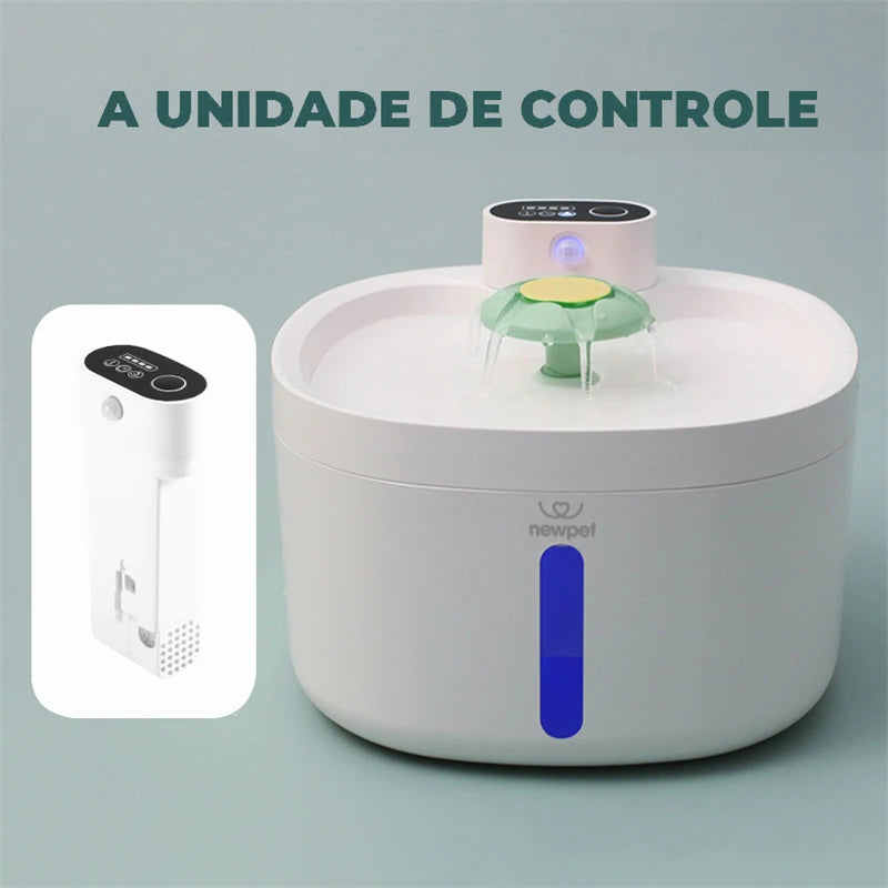 Bebedouro automático para gatos, com cabo USB/bateria, sensor inteligente