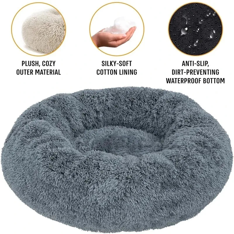 Cama Donut Antiestresse para Cães e Gatos