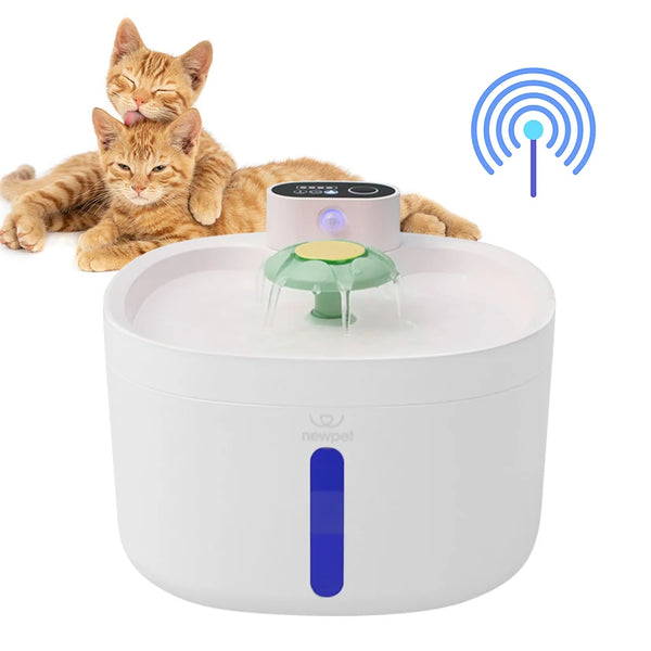 Bebedouro automático para gatos, com cabo USB/bateria, sensor inteligente