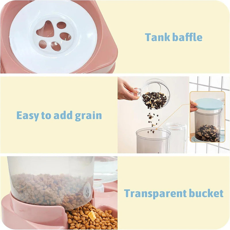Conjunto automático de alimentador para animais