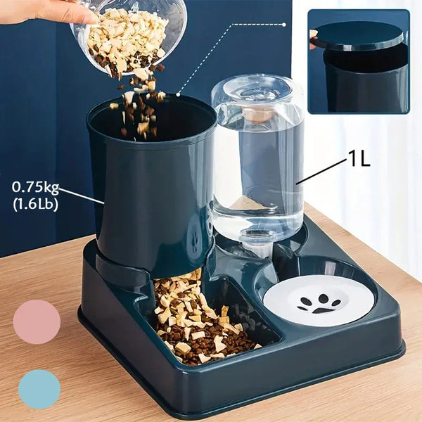 Conjunto automático de alimentador para animais