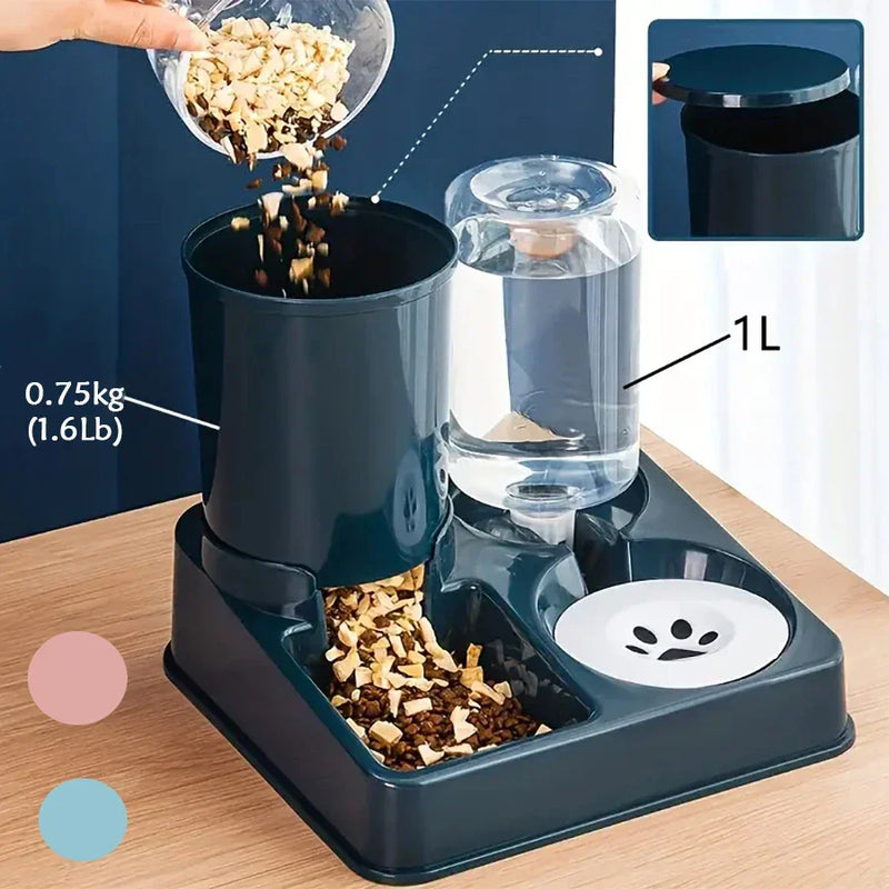 Conjunto automático de alimentador para animais