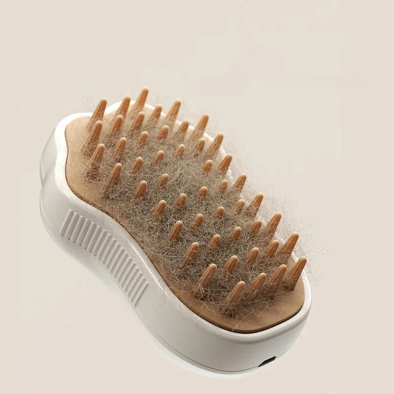 Escova 3 em 1 para Pets com Vapor e Massagem