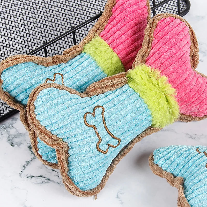 Brinquedo de Pelúcia Mordedor com Apito para Cães