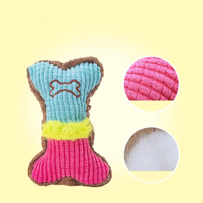 Brinquedo de Pelúcia Mordedor com Apito para Cães