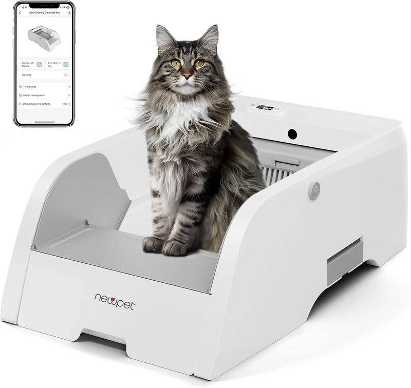 Caixa de areia automática para gatos com limpeza automática